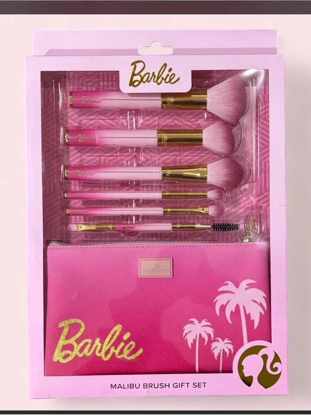 Malibu Brush Gift Set - Pink 6-Piece Makeup Brushes